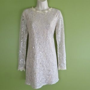 Endless Rose Sparkly Cream Dress L